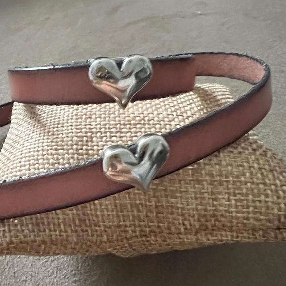 Leather & silver plated necklace & bracelet set - Picture 3 of 6